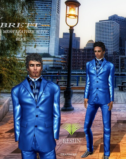 Res_Brett_Mesh Leather  Suit ''Blue''