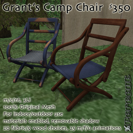 %Grant's Camp Chair *MESH* Delivery Box