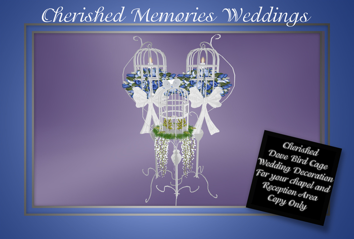 Three Bird Cage Wedding Set