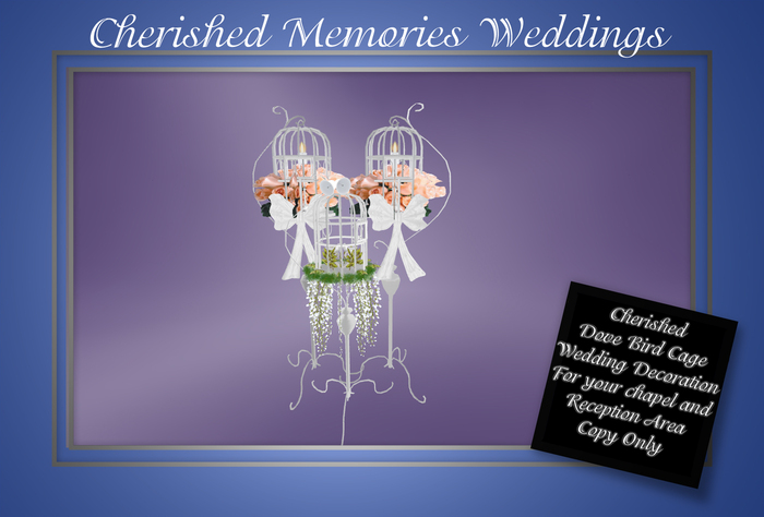 Three Bird Cage Wedding Set