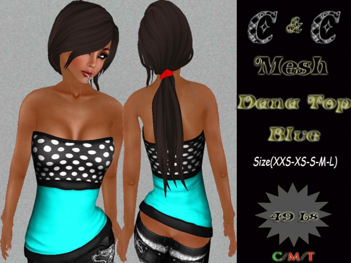 *clothes MESH woman Dana Top (Blue)* DEMO