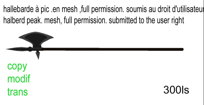 hallebarde a pic