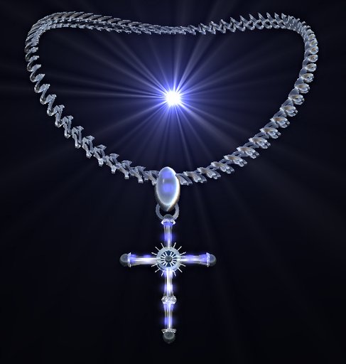 collier gothique lazer bleu