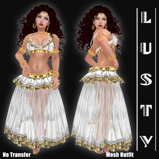 Fazzilet Harem Silk White *Rigged Mesh*
