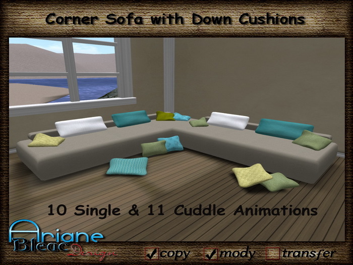 Sofa Corner with Cushions turquoise * Special Price Short Time Promo *