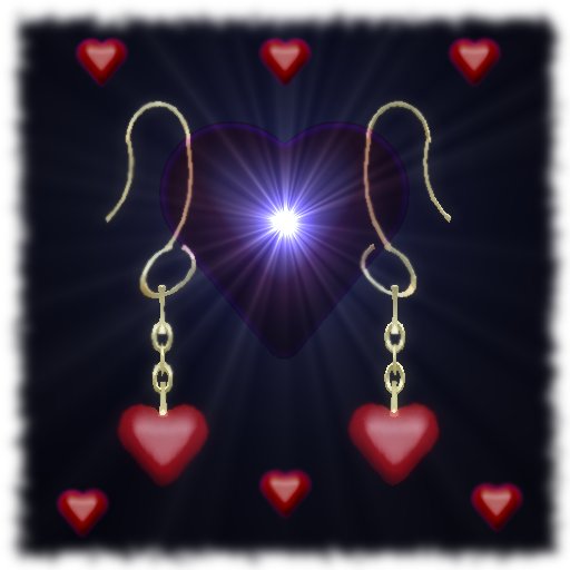 boucles d'oreilles st valentin or