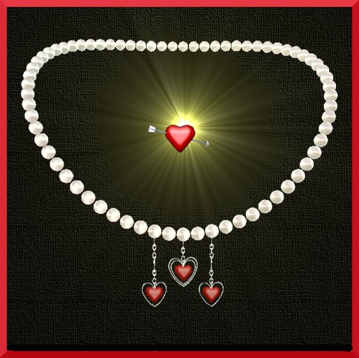 collier perles st valentin