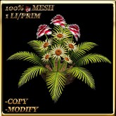 LW_ Mesh Carnations and Daisies Basket - Crimson Yellow (1 LI / Prim)