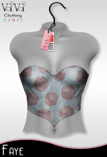 { ViVi } Faye - Floral Tube Top - Red/White (rezz to open)