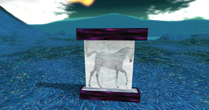 Waterfall horse