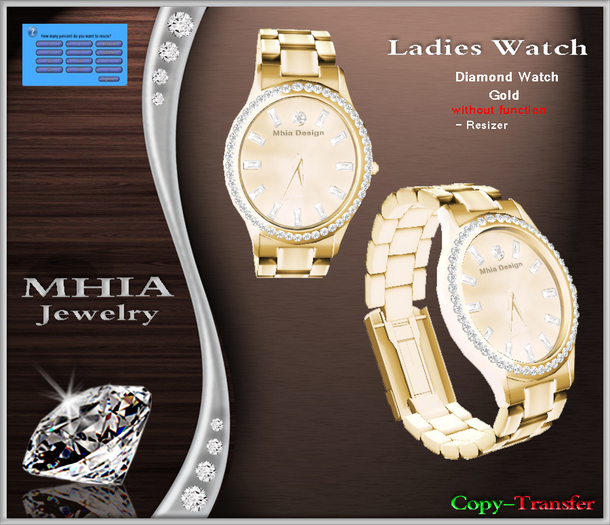 [MHIA] Ladies Watch Gold with Diamonds