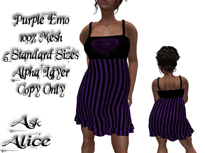 /:\AA/:\ Purple Emo Sundress 