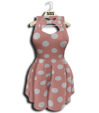 .:Vitrimi:. Retro MIni Dress Polka Dot Peach