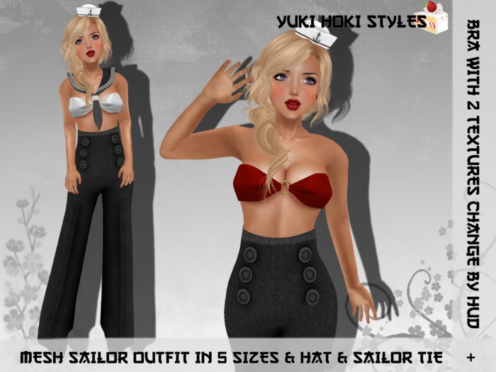 YHS Mesh Sailor Girl Grey