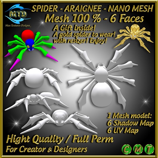 - SPIDER - ARAIGNEE - NANO MESH 100 % - FULL PERM - (BOX)
