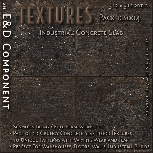 Second Life Marketplace - [ICS004] 10 512px Dark Rough Oil Stained ...