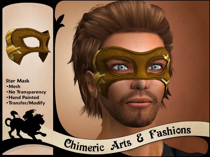 ~Chimeric Fashions~ Star Mask (Brown & Gold)