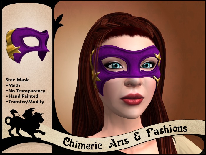 ~Chimeric Fashions~ Star Mask (Purple & Gold)