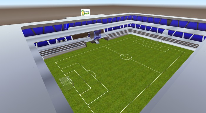 ESTADIO DE FÚTBOL CON JUEGO COMPLETO COPA DEL MUNDO BRASIL