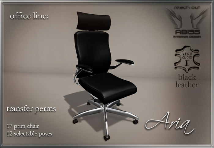 Abiss Interior - Aria chair Black TRANSFER version 