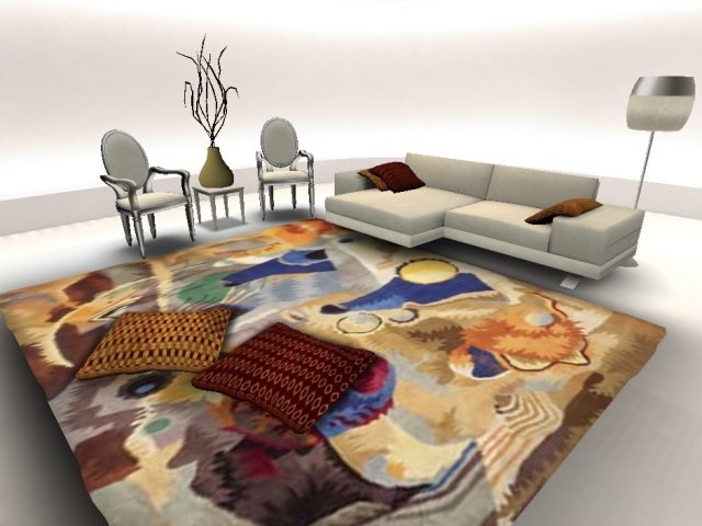 H♥MD- MODERN AREA RUG MI.126s