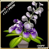 LW_ 2 Color Mesh Calla Lilies - White Purple (1 LI / Prim)