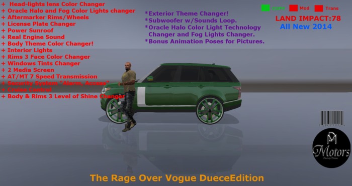 Diversity Motors Rage Over Vogue  DueceEdition ((Box))