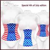 DEMO LMC Mesh Templates - Corset III - 4th July edition with sequin overlay