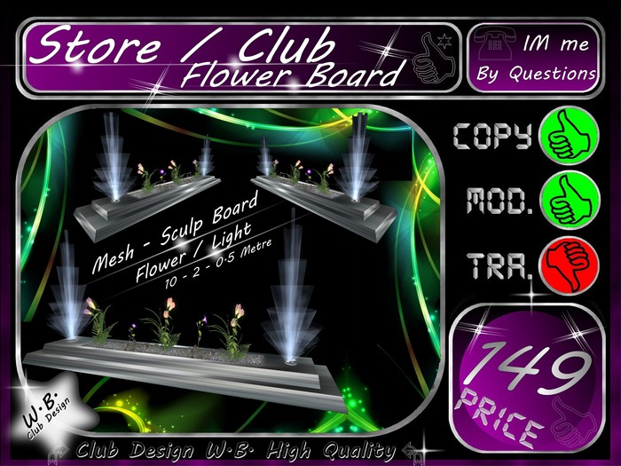 ** Store & Club **Flower Board **