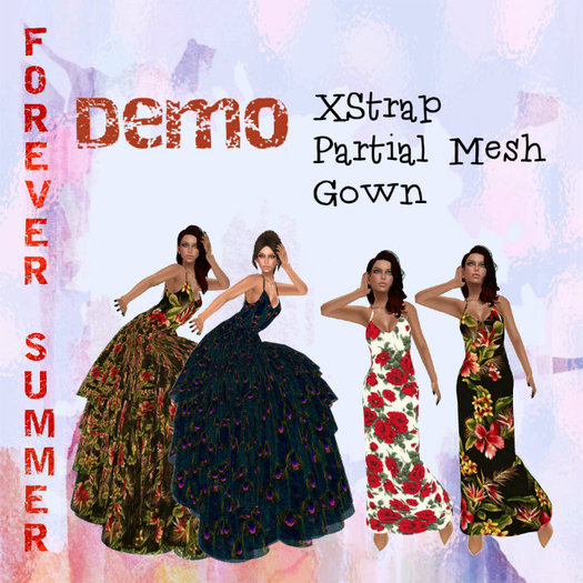 DEMO Partial  Mesh XStrap Gown