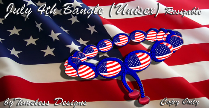 4th July Celebration Beaded Bangle (UNISEX)