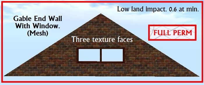 GABLE END with WINDOW (Mesh) F