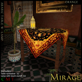 =Mirage= Small Arabic Table w/lamp - GreenOrange
