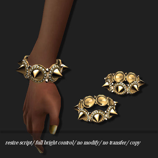 BRACELET ICED-SPIKE GOLD     -RYCA-
