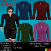 *Dani's* Mesh Mens Theless Top Polo