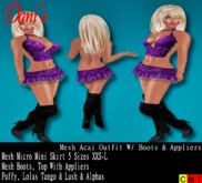 *Dani's* Mesh Acai Outfit W/ Boots & Appliers