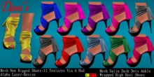 *Dani's* Mesh Satin Dark Dots Ankle Wrapped High Heel Shoes