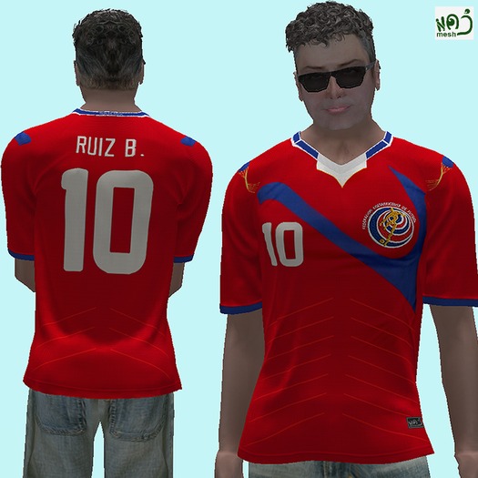 COSTA RICA - RUIZ 10 - male shirt (MESH) boxed