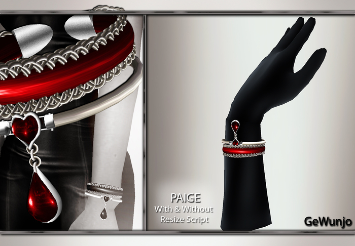 GeWunjo : PAIGE red bracelets