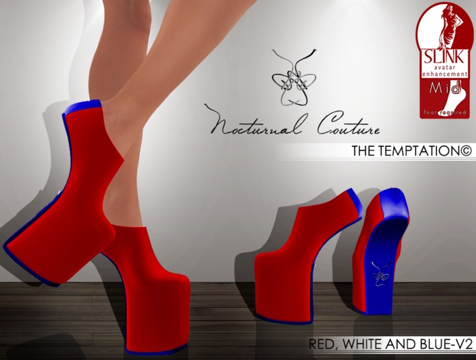 NC : The Temptation -R.W.B.-V2 Slink MID Heels