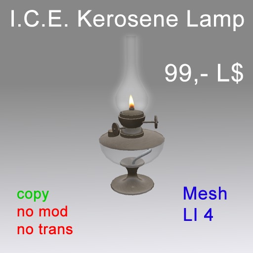 I.C.E. Kerosene Lamp