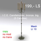 I.C.E. Candle Holder, bronze, big (5 candles)