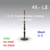 I.C.E. Candle Holder, bronze (1 candle)