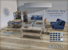 [CIRCA] Pkg - "Charlotte Bay" - Complete Room Set - Mono Blues