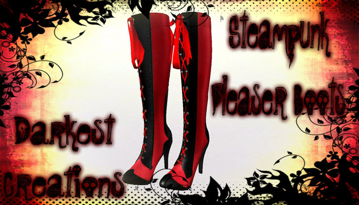 {Mesh Pleaser Steampunk Boots}