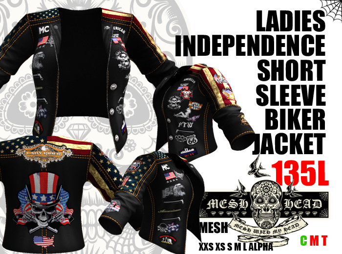 Mesh Head - Ladies Independence Biker Jacket - All Sizes