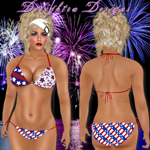 "Del's" Patriotic Bikini ~MESH~