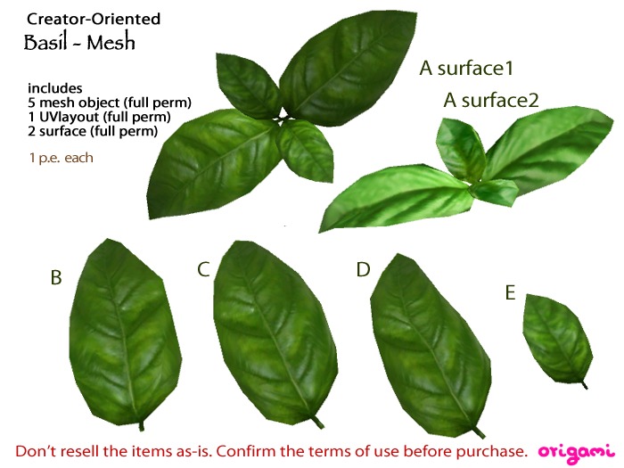 origami~* Basil - Mesh