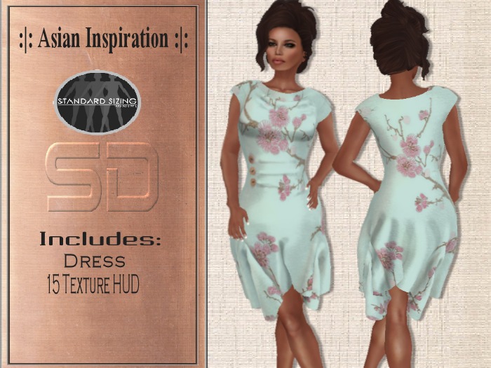 {SD} ASIAN INSPIRATION with 15 Texture HUD (Mesh)