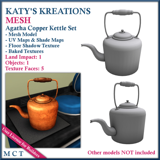 **LIMITED PROMO** Full Perm MESH Agatha Copper Kettle Set
